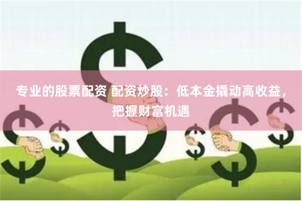 专业的股票配资 配资炒股：低本金撬动高收益，把握财富机遇